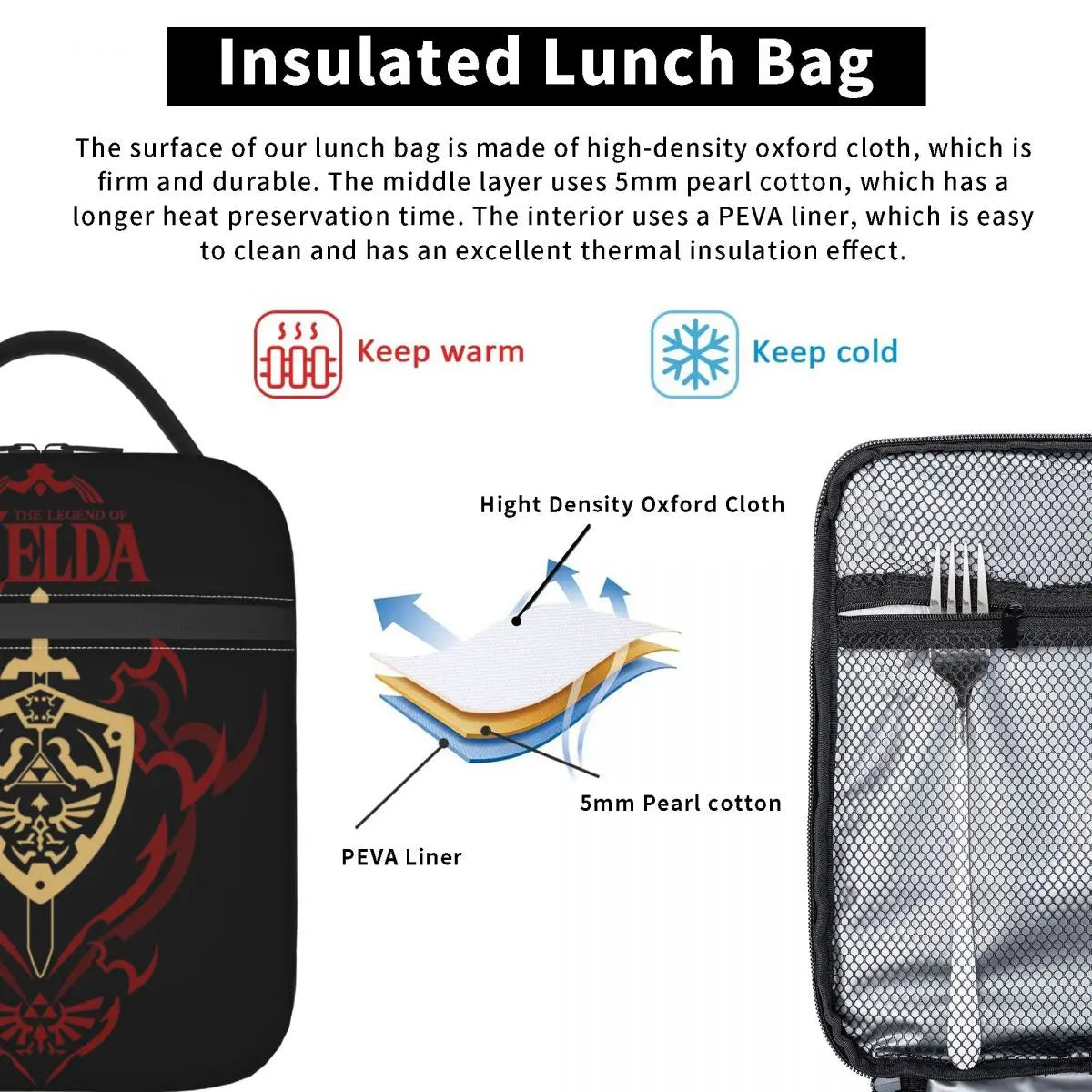 The Legend Of Zelda - Thermal Insulated Lunch Bag