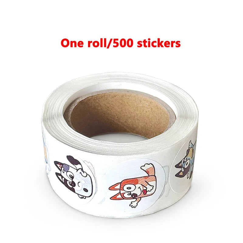 Bluey - 500 Sheets/Roll Sticker