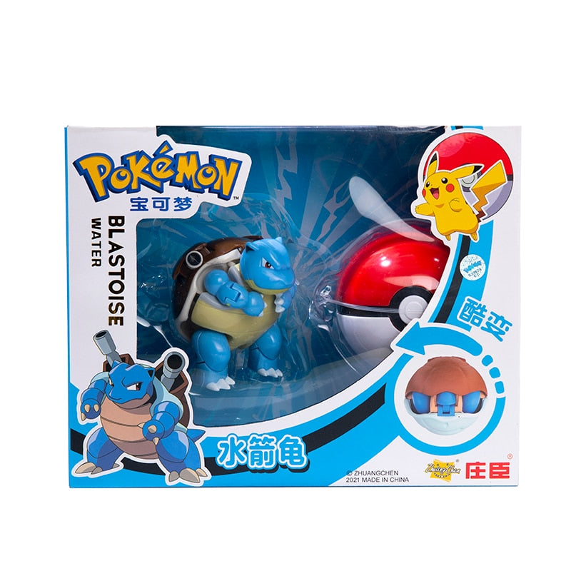 Pokemon Ball Figures Pokeball Genuine Original Box or Without Box  Deformation Toy Pikachu Charizard Pocket Monster Model Gift