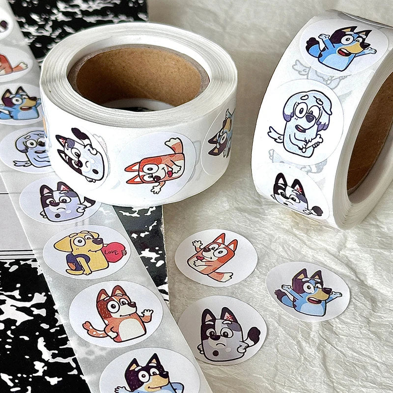 Bluey - 500 Sheets/Roll Sticker